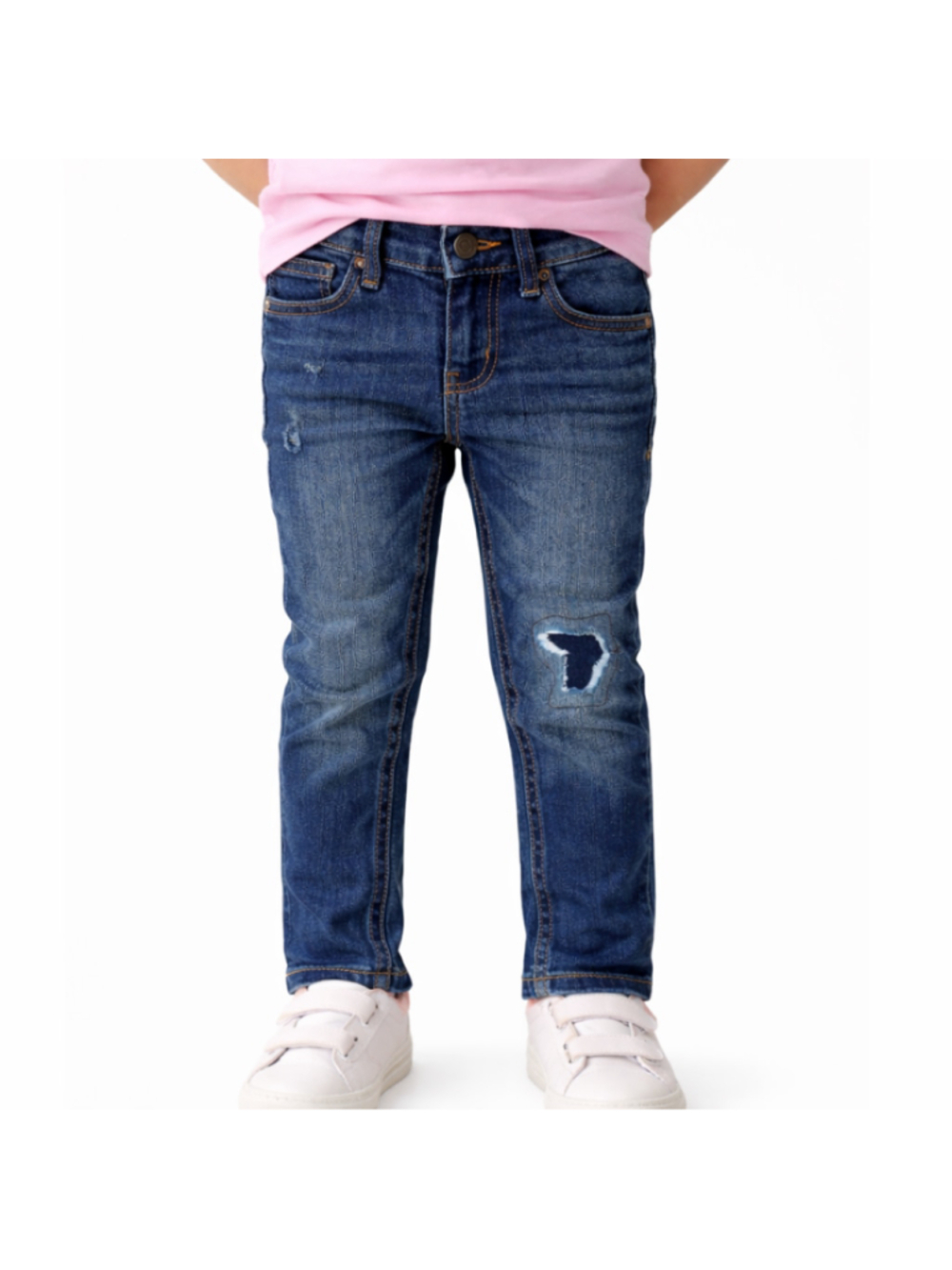 Little Girl’s Distressed Skinny Jeans – art class – Dark Blue – Size 4 – NWT